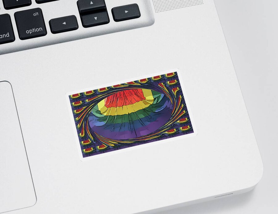 Pride Sticker featuring the photograph Pride rainbow banner by Bob McDonnell