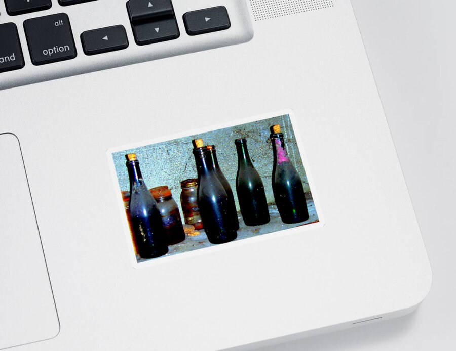 Speakeasy Sticker featuring the digital art Prohibition Brew by Cliff Wilson
