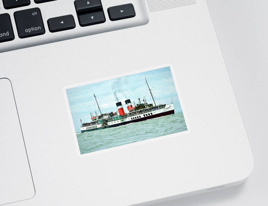  Sticker featuring the photograph PS Waverley Paddle Steamer 1977 by Gordon James
