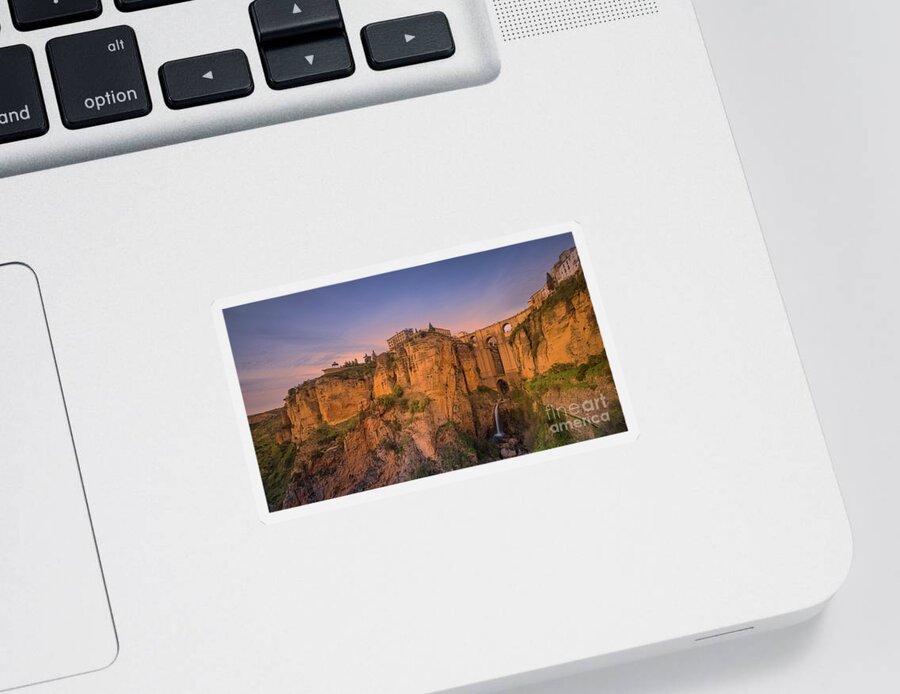 Ronda Sticker featuring the photograph Puente Nuevo, Ronda, Spain by Henk Meijer Photography