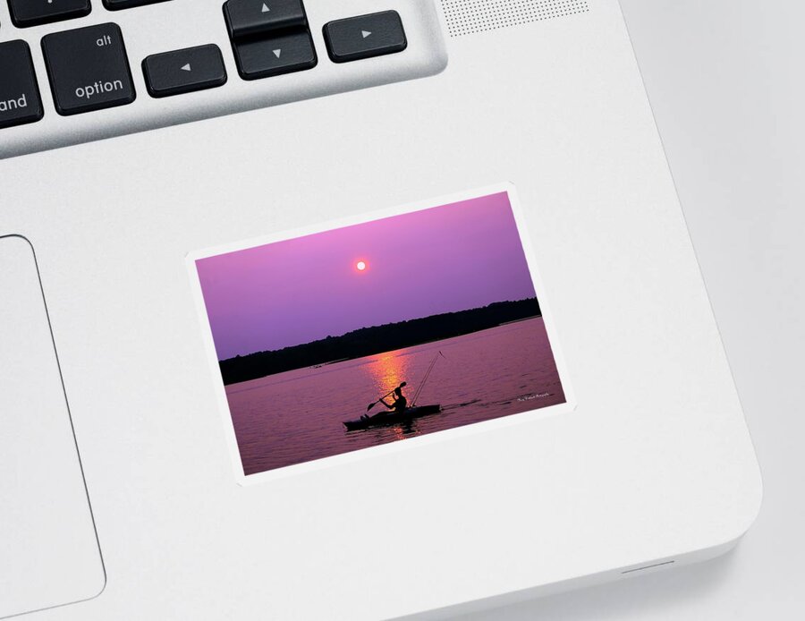 Sunset Sticker featuring the photograph Purple Haze Sunset by Mary Walchuck