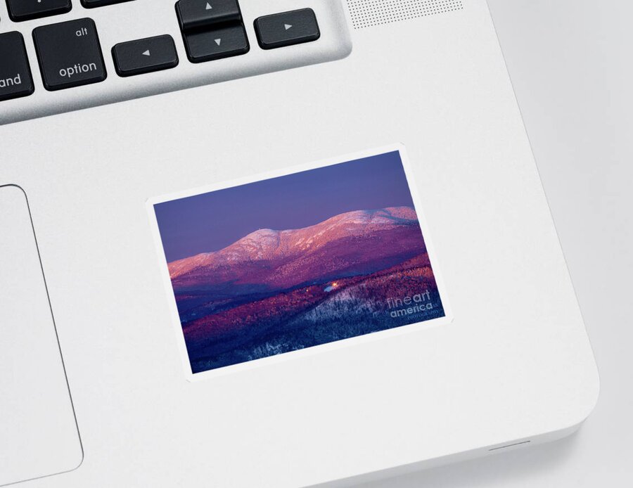 Sunrise Sticker featuring the photograph Purple Mountain Majesty - Cardigan by Xine Segalas