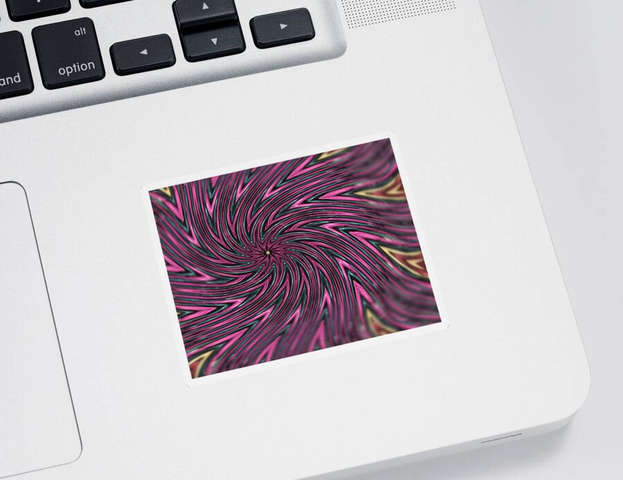 Swirl Sticker featuring the photograph Purple swirl --- bob-mcdonnell.pixels.com by Bob McDonnell
