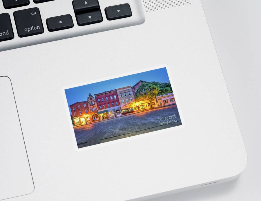 Northport Sticker featuring the photograph Quaint Northport Village by Sean Mills