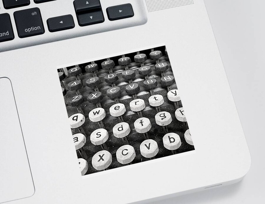 Smith Premium Sticker featuring the photograph Qwerty Bw by Lee Darnell
