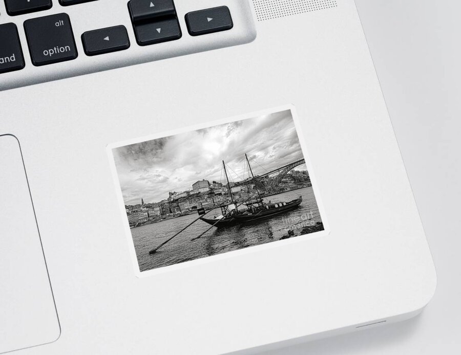 Porto Sticker featuring the photograph Rabelo Boats in Porto by Olivier Le Queinec