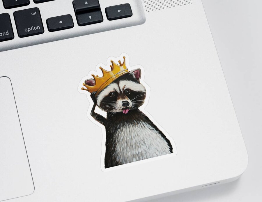 Raccoon Sticker by Lucia Stewart - Pixels