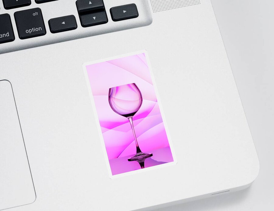 Glassware Sticker featuring the photograph Radiant - Triptych Middle by Elvira Peretsman