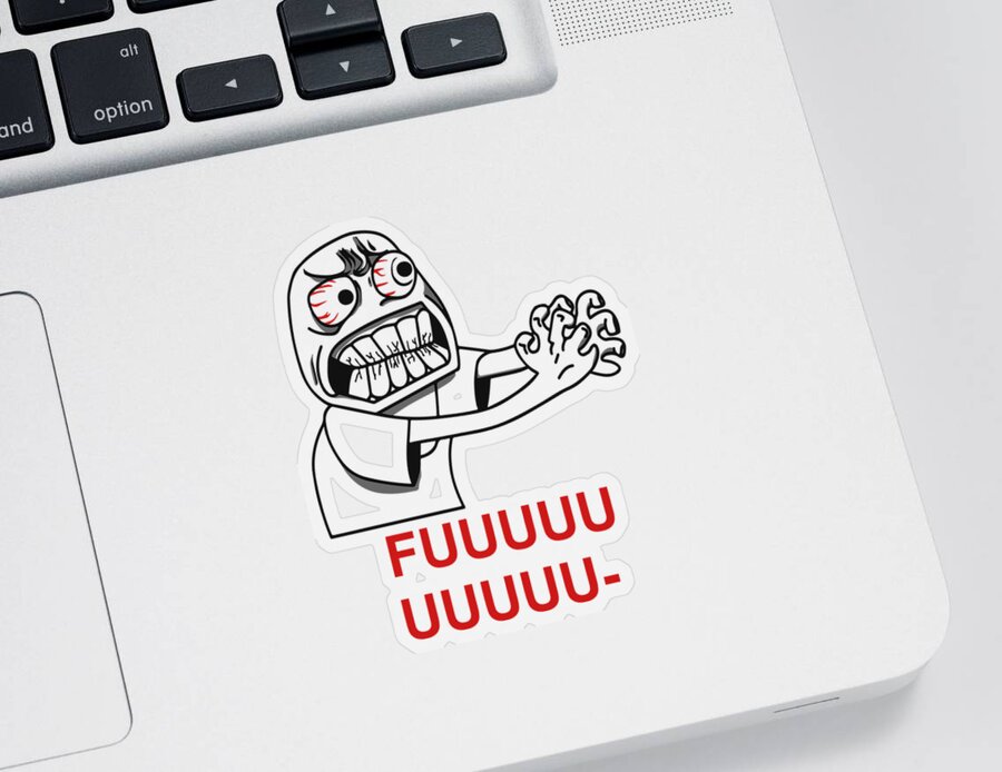 Rage Guy Angry Fuu Fuuu Fuuuu Rage Face Meme T-Shirt Face Troll Face Man  Grabbing Internet Meme Rage Sticker by Mounir Khalfouf - Pixels