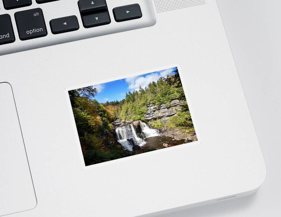 Waterfall Sticker featuring the photograph Rainbow in the Falls by Matt Sexton