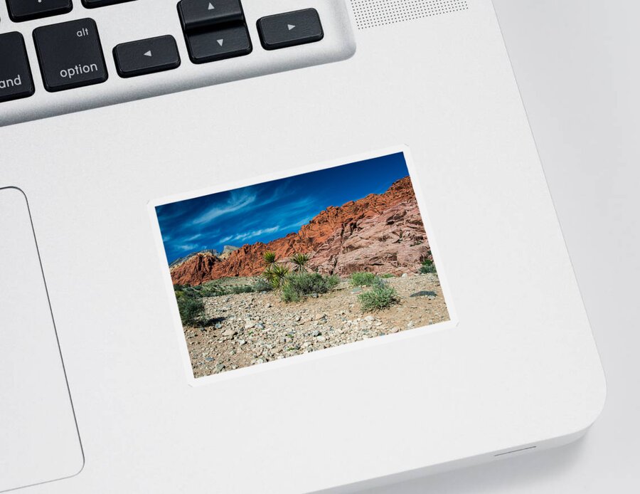 Geology Sticker featuring the photograph Red Calico Hills by Anthony Sacco