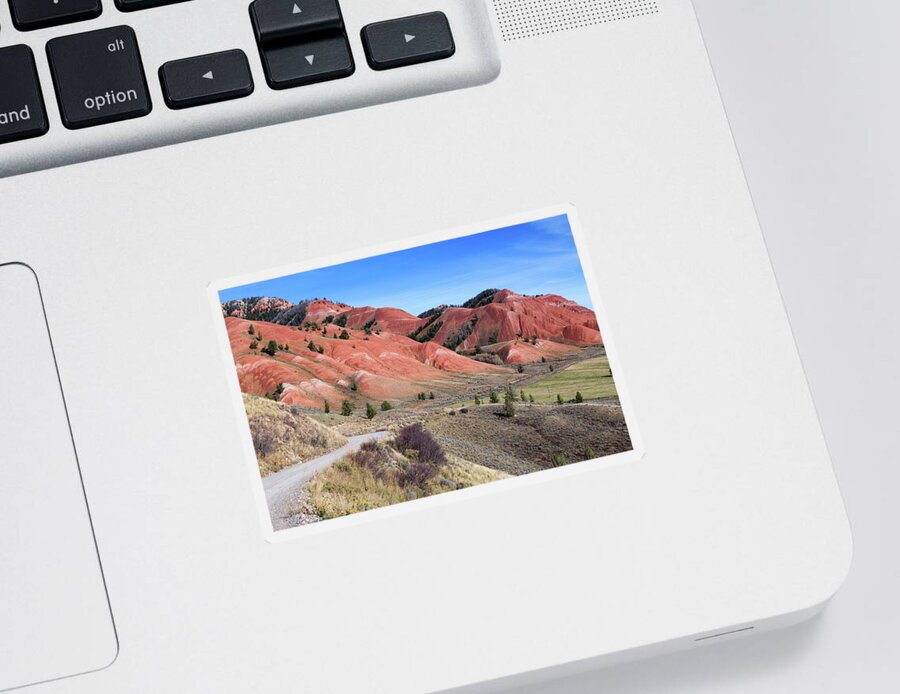 Grand Teton National Park Sticker featuring the photograph Red Hills of the Gros Ventre by Kathleen Bishop