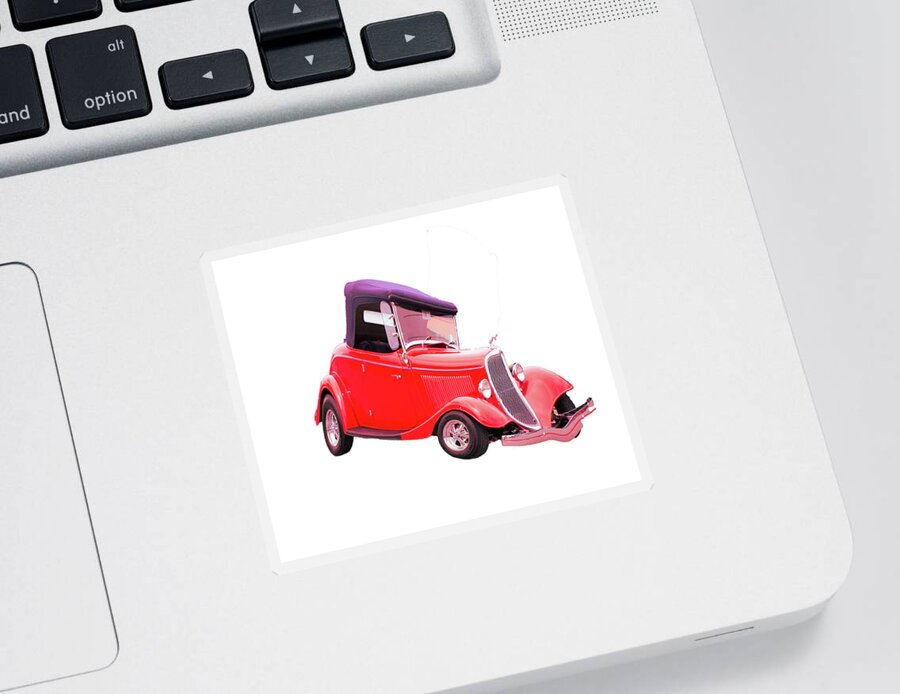 Wall Decor Sticker featuring the photograph Red Hot rod by Ron Roberts
