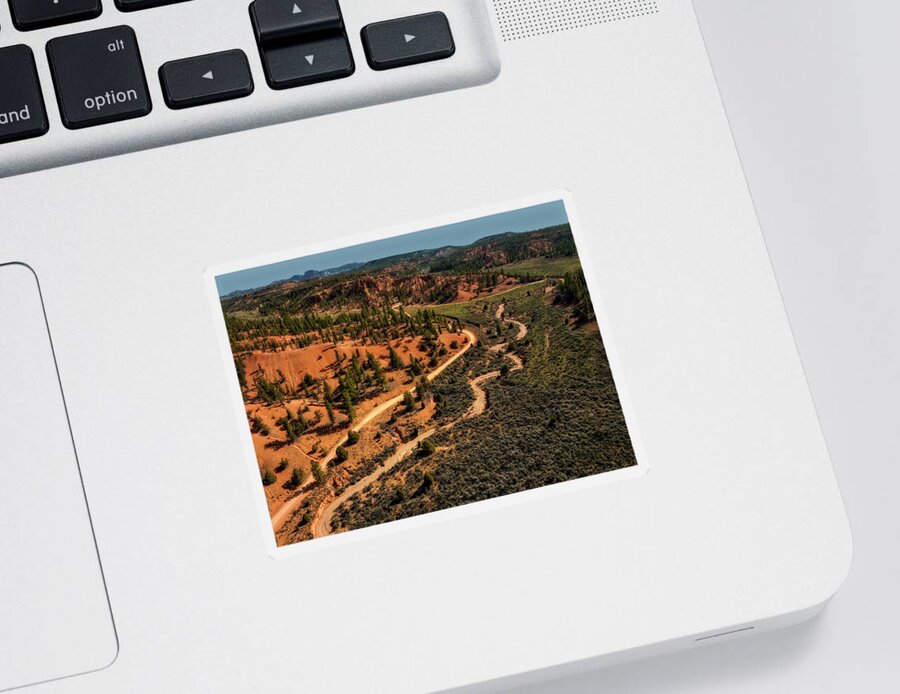 Red Rock Canyon Sticker featuring the photograph Red Rock State Park Utah by Susan Candelario