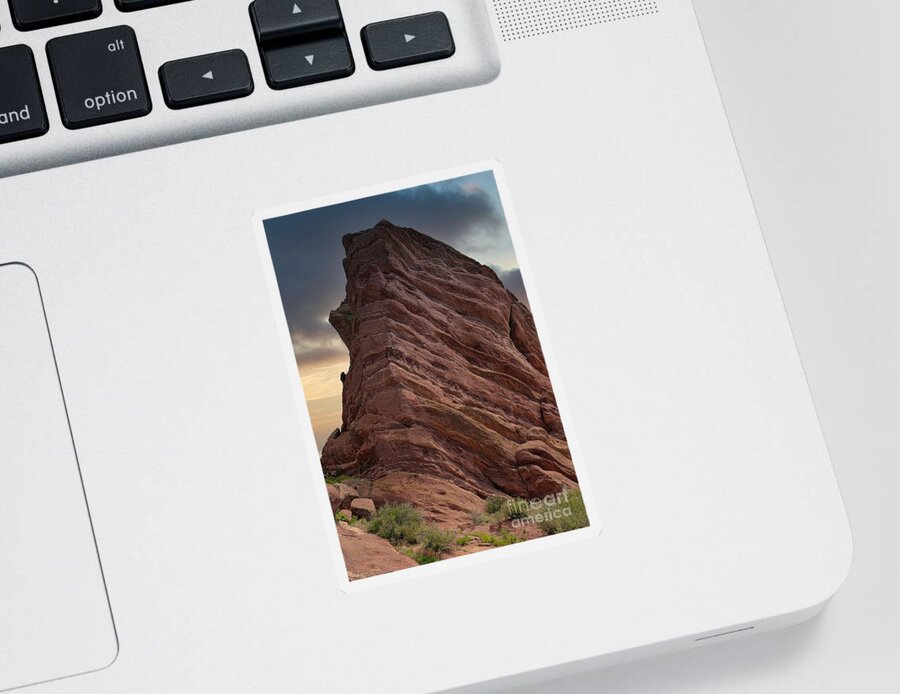 Red Rocks Sticker featuring the photograph Red Rocks by Veronica Batterson