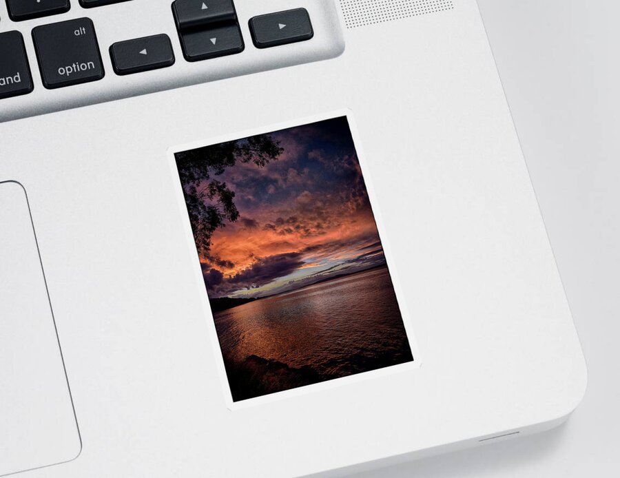 Redpoint Sticker featuring the photograph Redpatch Point sunset by Andrei SKY