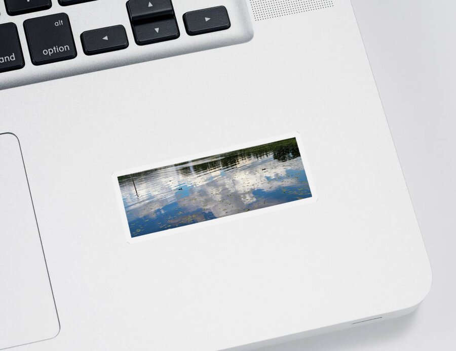 Lakes And Rivers Sticker featuring the photograph Reflected Cloudscape by Phyllis McDaniel