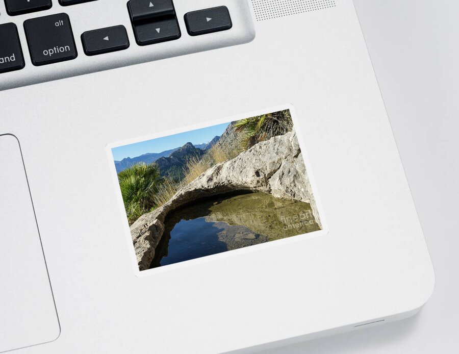 Water Sticker featuring the photograph Water hole in the mountains by Adriana Mueller
