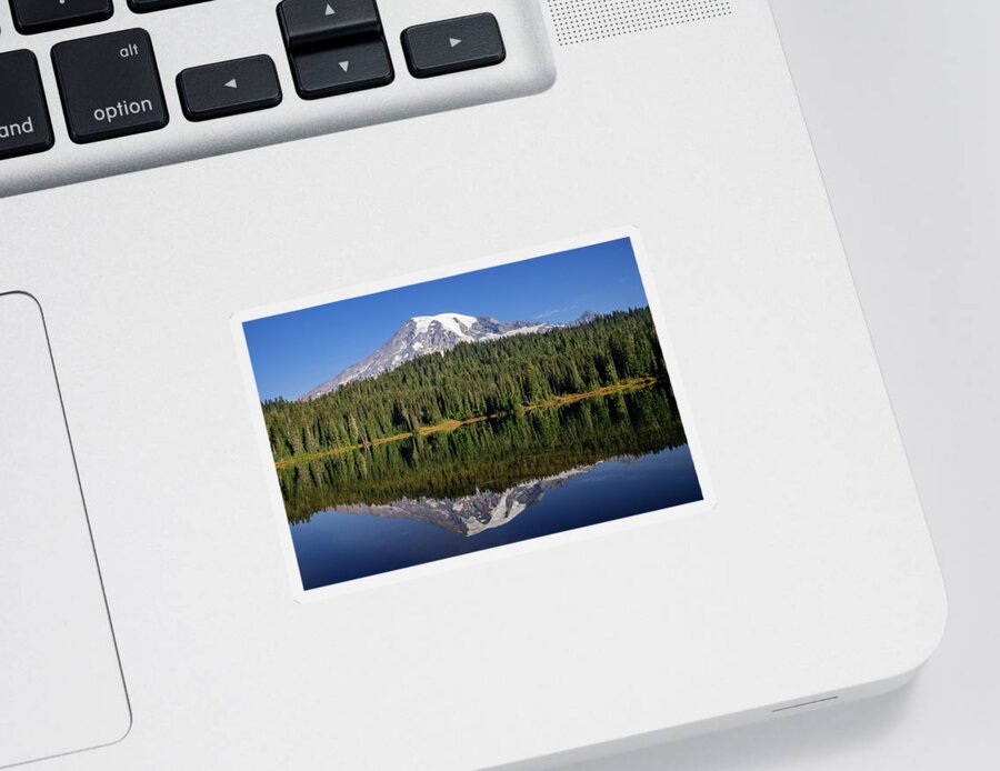 Hike Sticker featuring the photograph Reflection Lake by Pelo Blanco Photo