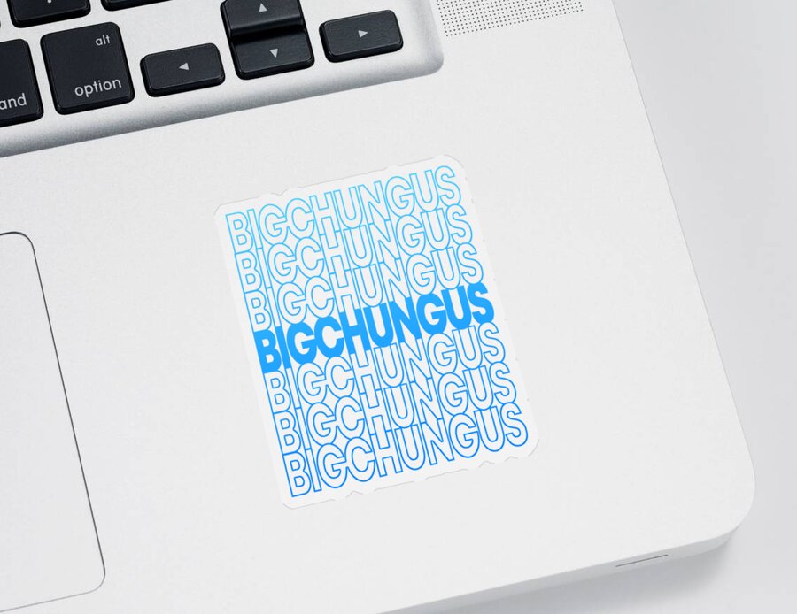 Funny Sticker featuring the digital art Retro Big Chungus by Flippin Sweet Gear