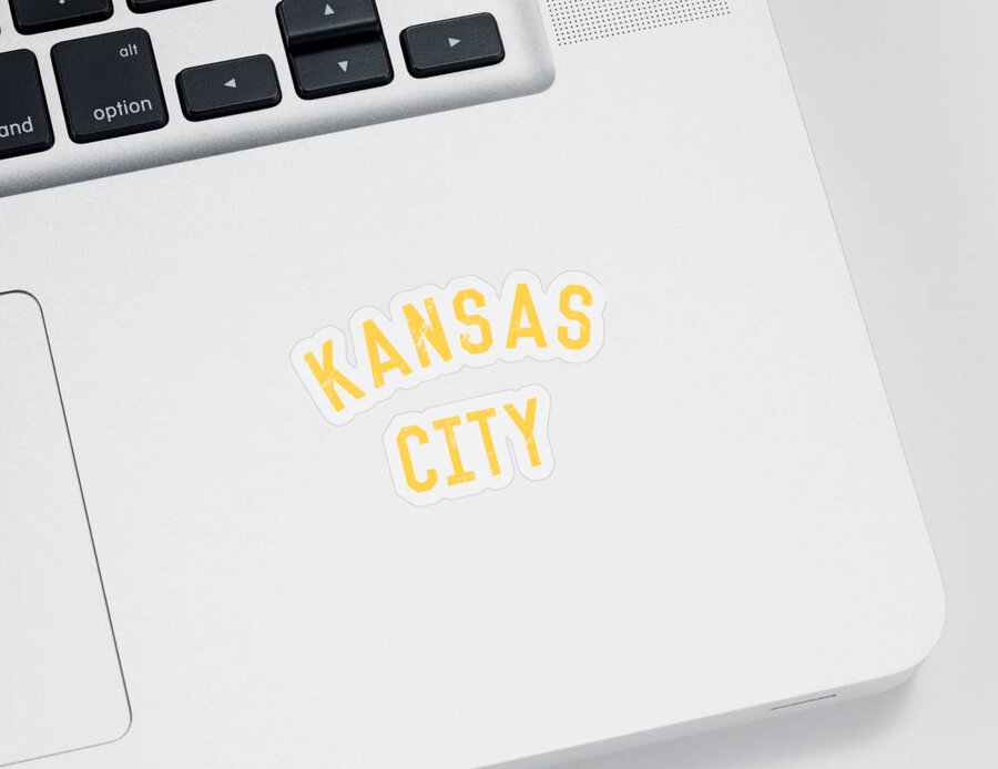 Missouri Sticker featuring the digital art Retro Kansas City KC by Flippin Sweet Gear