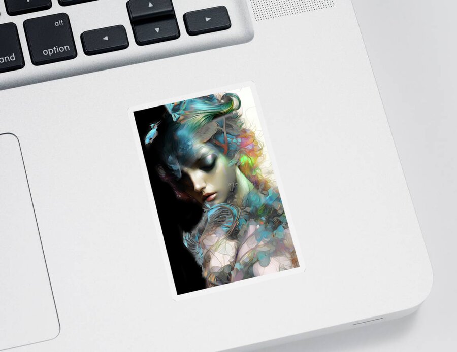 Visionary Sticker featuring the digital art Reveries by Jeff Malderez