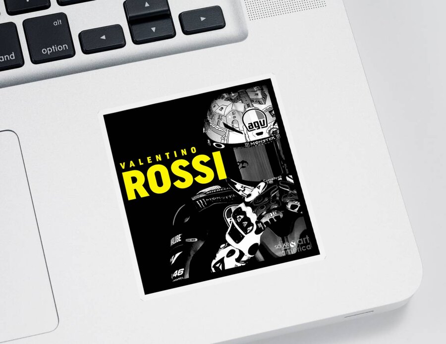 Rider Motogp Valentino Rossi Sticker by Berkah Store - Fine Art