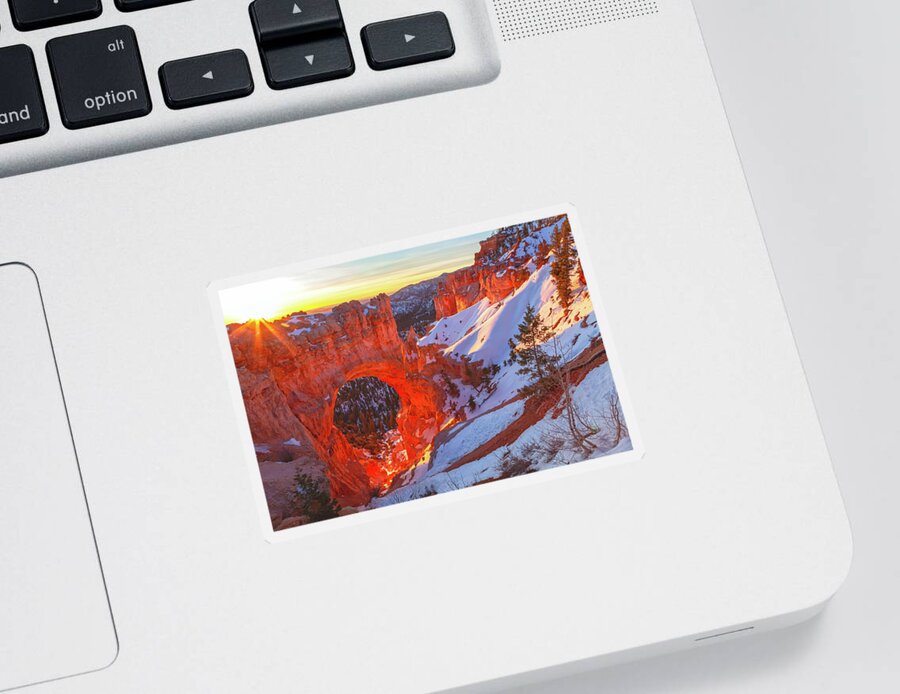 Landscape Sticker featuring the photograph Ring Of Fire by Jonathan Nguyen
