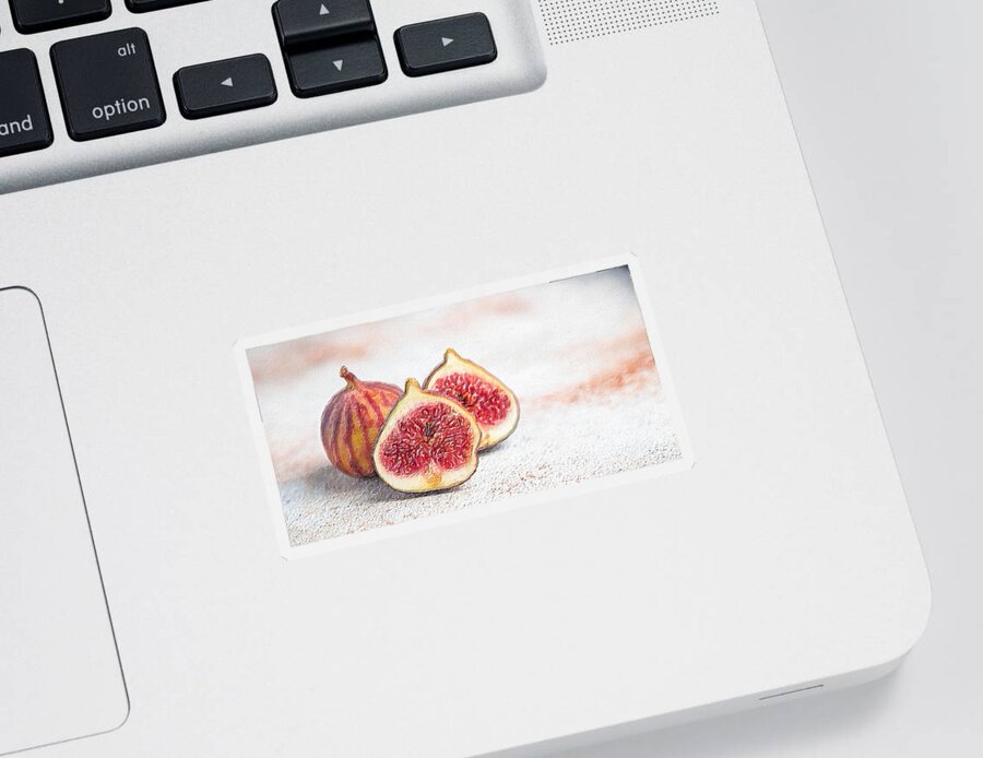 Fig Sticker featuring the painting Ripe Fig Still Life figs fig lover and fig tree grower 2 by Tony Rubino
