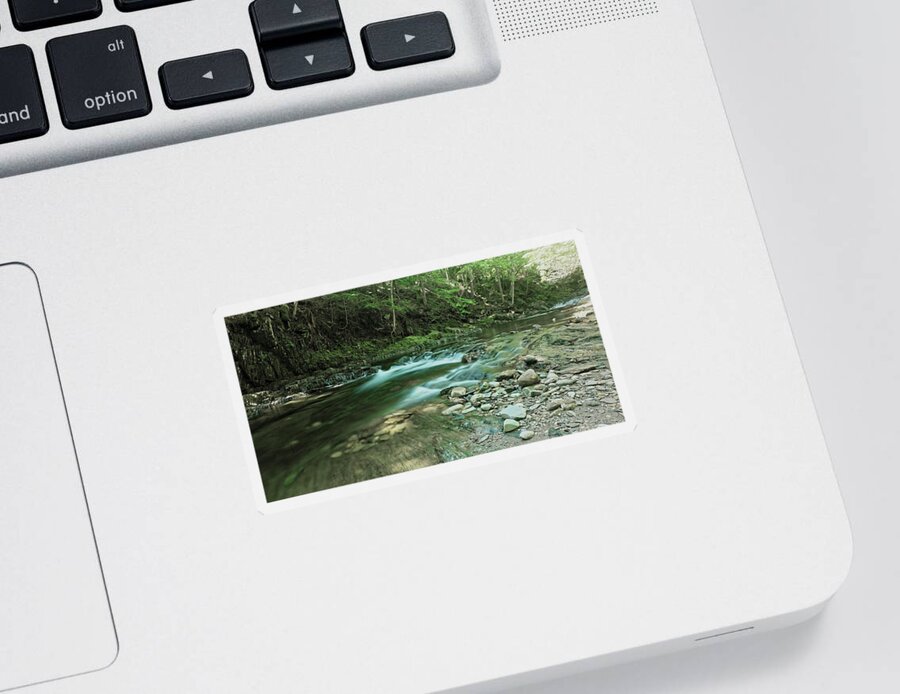 River Sticker featuring the photograph River Rocks by Doolittle Photography and Art