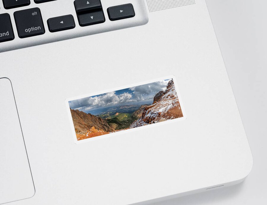 Landscape Sticker featuring the photograph Road to Pikes Peak Summit by G Lamar Yancy