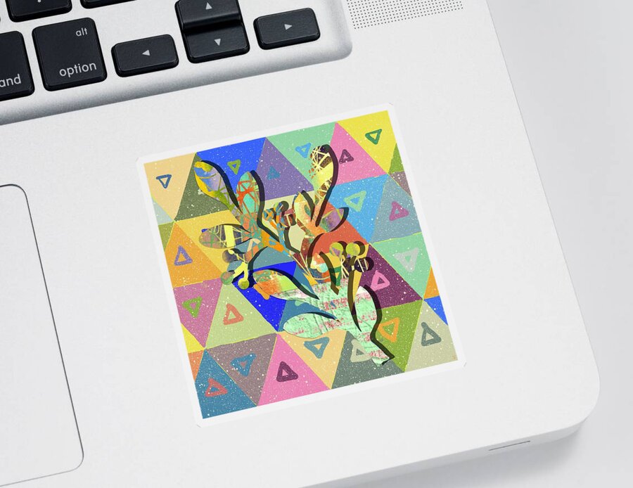  Sticker featuring the digital art Road Trip by Steve Hayhurst