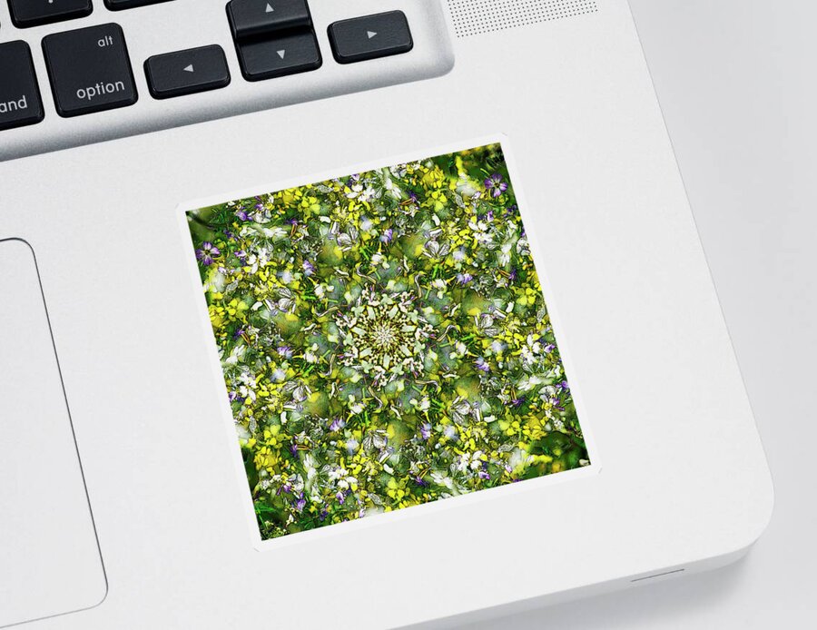 Flower Sticker featuring the digital art Roadside Picnic by Frans Blok