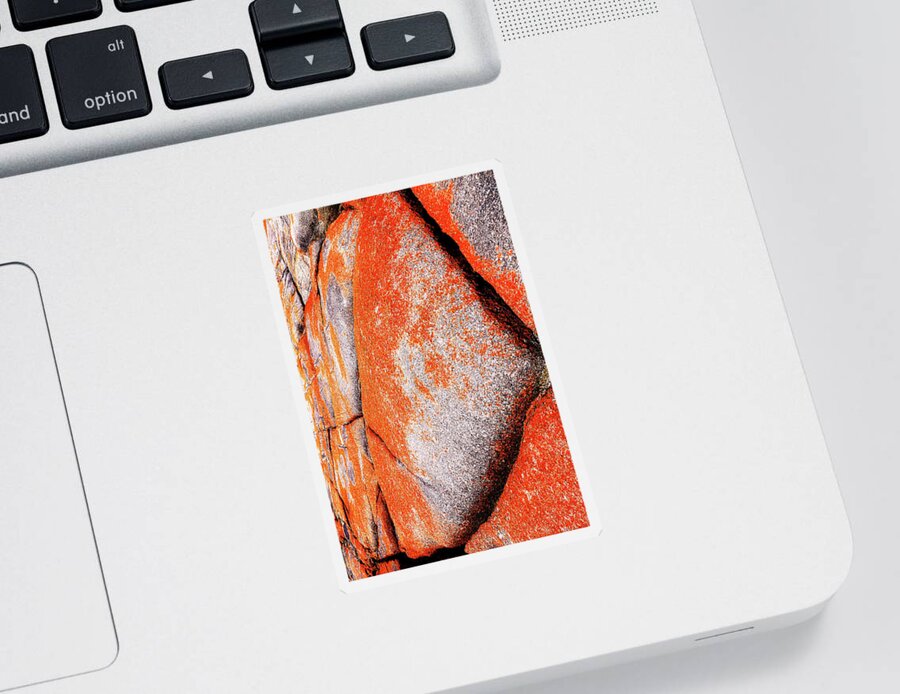 Rock Sticker featuring the photograph Rock Abstracts - Bay of Fires 2 by Lexa Harpell