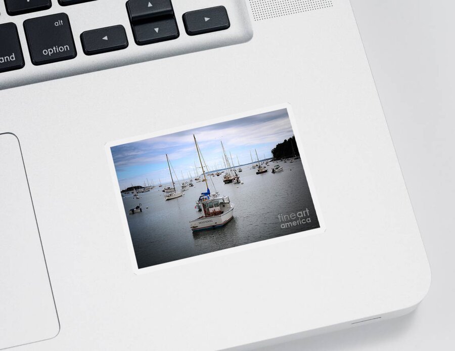 Harbor Sticker featuring the photograph Rockport Maine by Veronica Batterson