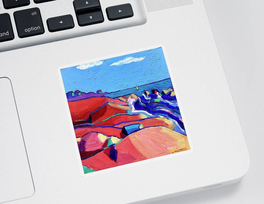 Ocean Sticker featuring the painting Rockport Summer by Debra Bretton Robinson