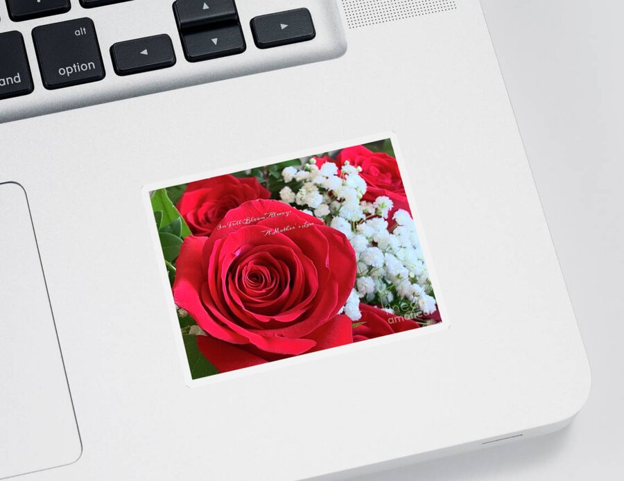 Macro Sticker featuring the photograph Rose for Mom Series by Catherine Wilson