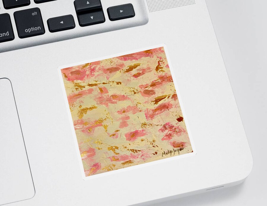 Rose Sticker featuring the painting Rosy by Medge Jaspan