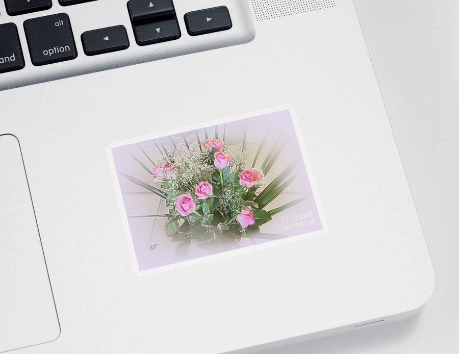 Roses Sticker featuring the photograph Rosy Posy by Elaine Teague