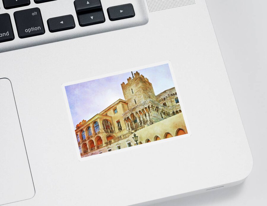 Royal Palace Sticker featuring the photograph Royal Palace, Monaco Monte Carlo by Tatiana Travelways