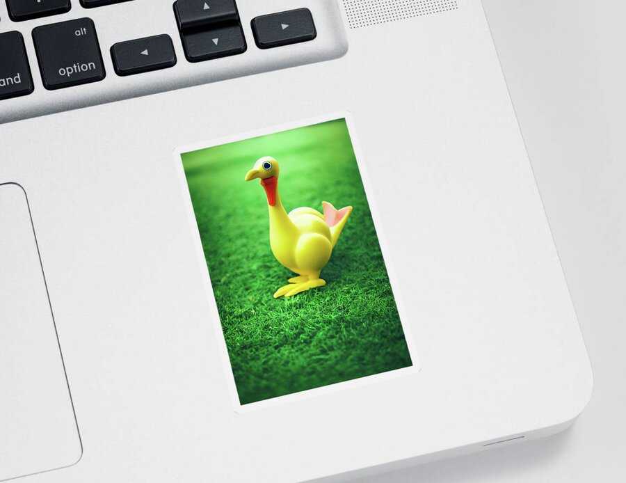 Rubber Chicken Sticker featuring the digital art Rubber Chicken 03 by Matthias Hauser