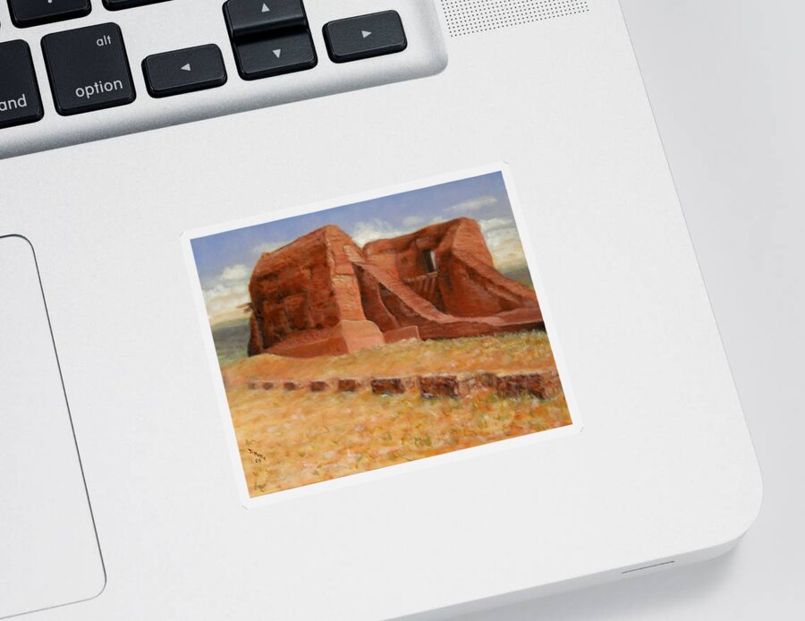 Realism Sticker featuring the painting Ruins Near Pecos #2 by Donelli DiMaria