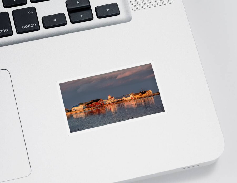 Pei Sticker featuring the photograph Rustico Harbor in the Summer Golden Hour by Marcy Wielfaert