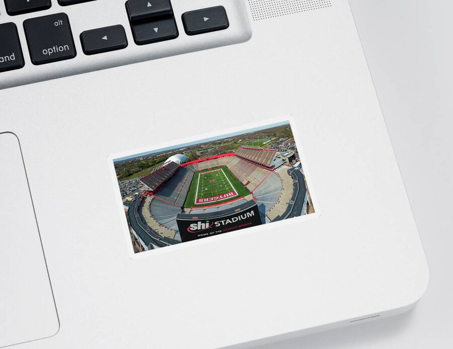 Rutgers Sticker featuring the photograph Rutgers NJ Football Stadium III by Susan Candelario