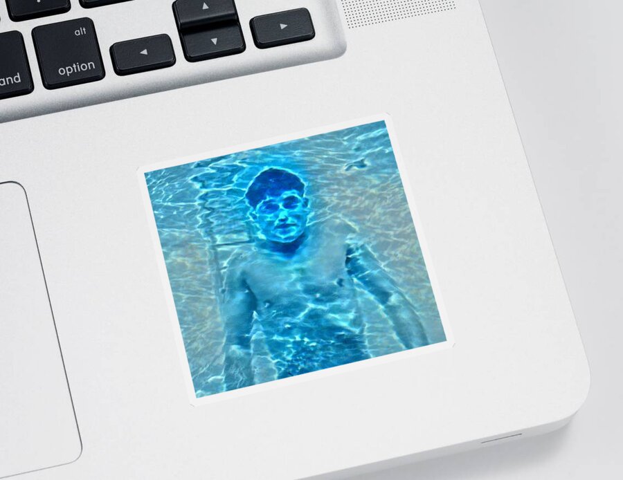 Underwater Sticker featuring the digital art Safety Buoy by Matthew Lazure