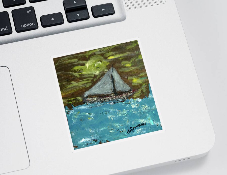 Off Shore Sticker featuring the painting Sailing Adventure by David McCready