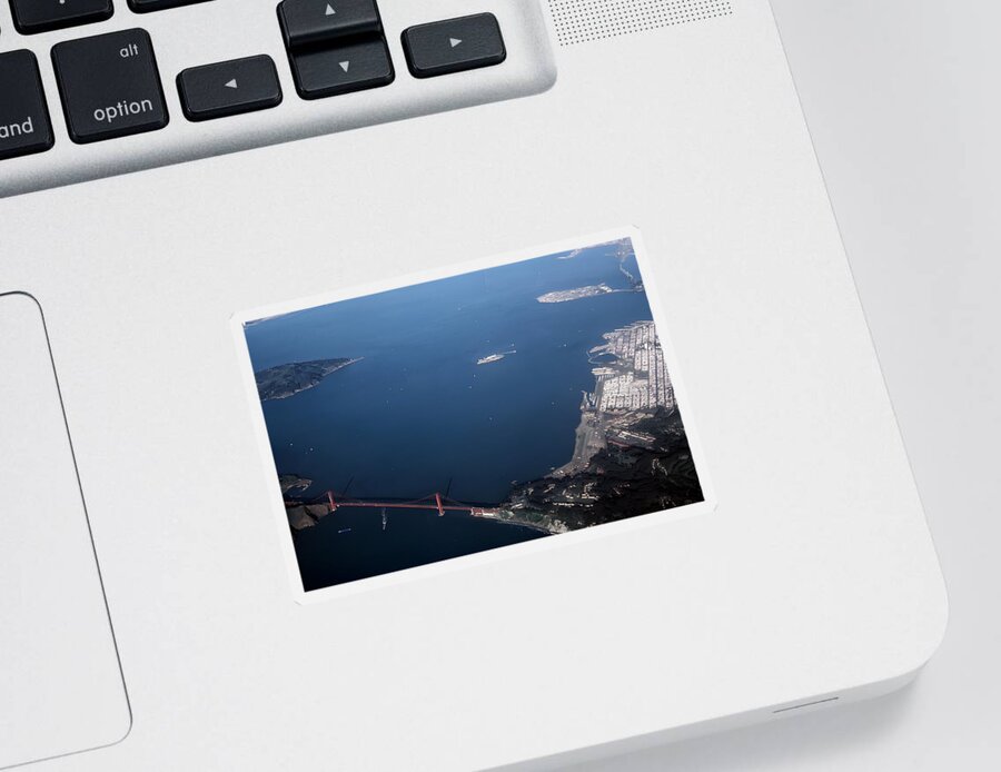 Photograph Water Bay Bridge Golden Gate Sticker featuring the photograph San Francisco Bay by Beverly Read