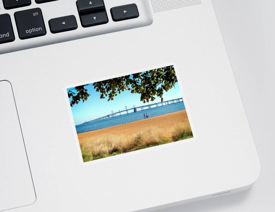 2d Sticker featuring the photograph Sandy Pt St Pk Scenic View by Brian Wallace