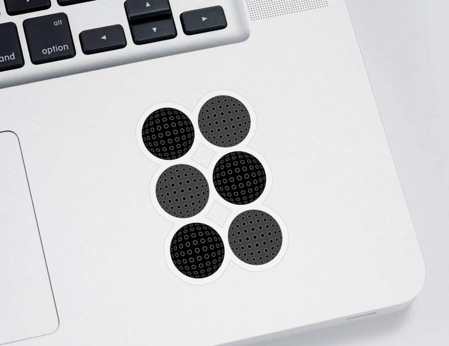 Geometric Sticker featuring the digital art Sans Covid I by Diego Taborda