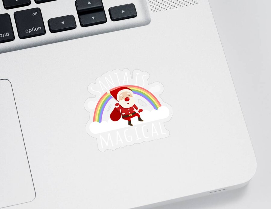 Christmas 2023 Sticker featuring the digital art Santa Is Magical by Flippin Sweet Gear